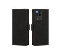 Etui Portefeuille pour ZTE nubia RedMagic 11 Pro+ Cuir PU Rabat Porte-cartes Noir