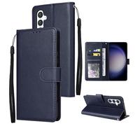 Étui portefeuille - RASENA - Samsung Galaxy S24 - Cuir PU bleu - 3 fentes cartes - Fermeture magnétique