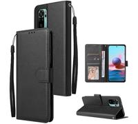 Étui portefeuille - RASENA - Xiaomi Redmi Note 11 / Note 11S - Noir - Cuir PU - Antichoc