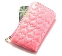 Étui portefeuille rembourré en simili cuir avec dragonne dorée pailletée pour téléphone portable et cartes de crédit pour LG MG295 Rose
