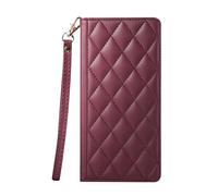 Etui Portefeuille RFID pour Galaxy S26 avec Support Vidéo et Dragonne Amovible Bordeaux