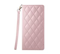 Etui Portefeuille RFID pour Galaxy S26 avec Support Vidéo et Dragonne Amovible Rose champagne