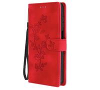 Étui Portefeuille - Samsung - Galaxy A15 5G - Fleur Rouge - Souple - Dragonne Incluse