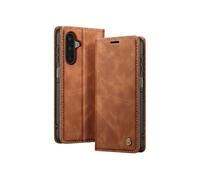 Etui Portefeuille Samsung Galaxy A17 Effet Vintage Camel