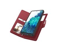Etui Portefeuille Samsung Galaxy S20 FE Simili-cuir Rouge Anti-RFID Coque Détachable