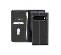 Etui Portefeuille Série Chesterfield Support Noir pour Pixel 11 / 11 Pro