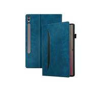Etui Portefeuille Simili Cuir Bleu Canard compatible Samsung Galaxy Tab S11 Ultra avec Support Vidéo