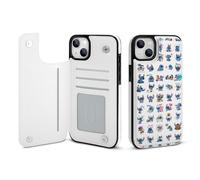 Étui portefeuille Stitch compatible avec iPhone 14 Plus, étui à rabat en cuir PU avec porte-cartes, support et fermeture magnétique