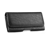 Étui portefeuille universel de 16 cm, 14 cm, sac banane magnétique horizontal pour téléphone, clip ceinture pour sorties (noir, 14 cm)