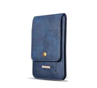 Étui Portefeuille Universel en Cuir de Vache for téléphone Portable, étui for Ceinture, Sac Banane for Homme(Blue,L (6.3-7.2 inch))