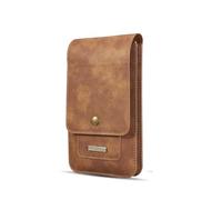 Étui Portefeuille Universel en Cuir de Vache for téléphone Portable, étui for Ceinture, Sac Banane for Homme(Brown,M (5.2-6.2 inch))