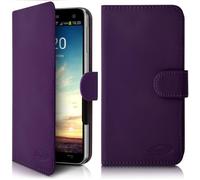 Étui portefeuille universel L KARYLAX violet - 3 emplacements cartes, rabat, 16,6×9,2 cm