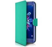 Étui portefeuille universel L turquoise pour Logicom Comet - 3 emplacements cartes, rangement billets