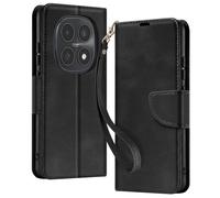 Étui Portefeuille Vintage pour Redmi Note 15 5G avec Support Vidéo et Dragonne Noir