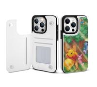 Étui portefeuille Winnie l'Ourson pour iPhone 14 Pro en cuir PU