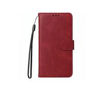 Avizar Étui Portefeuille pour Xiaomi 17T Pro Effet Cuir avec Support Vidéo Rouge