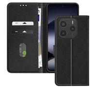 Avizar Étui pour Xiaomi Redmi Note 14 5G – Clapet portefeuille & support vidéo – Noir