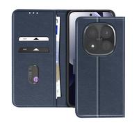 Étui Portefeuille Xiaomi Redmi Note 15 Pro Plus 5G Chesterfield Fonction Stand Bleu