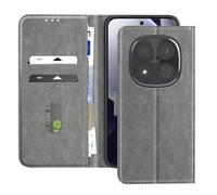 Étui Portefeuille Xiaomi Redmi Note 15 Pro Plus 5G Chesterfield Fonction Stand Gris