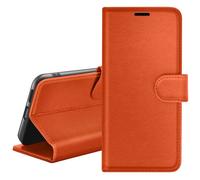 Étui Portefeuille - ZANAÉ - Samsung Galaxy A15 - Orange - Support Horizontal - Fermeture Magnétique