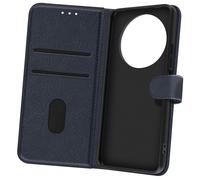 Étui Portfeuille pour Redmi A3 Série Chesterfield avec Fonction Support Bleu nuit