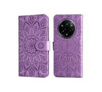Etui Pour 14 PRO Realme Fentes Pour Cartes Flip Housse De Protection Cuir Violet