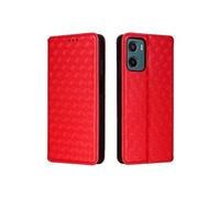 Etui Pour 4G Motorola Moto G05 Titulaire De Fentes Pour Cartes Cuir PU Portefeuille Motif 3D Fermeture Magnétique null Rouge