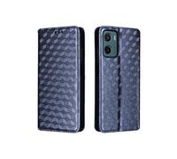 Etui Pour 4G Motorola Moto G05 Titulaire De Fentes Pour Cartes Cuir PU Portefeuille Motif 3D Fermeture Magnétique null Bleu