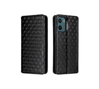 Etui Pour 4G Motorola Moto G05 Titulaire De Fentes Pour Cartes Cuir PU Portefeuille Motif 3D Fermeture Magnétique null Noir