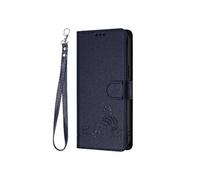 Etui Pour 5G Pro Realme GT7 Portefeuille A Rabot Porte-fente Pour Carte, RFID Chat Bleu