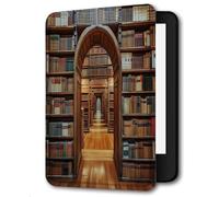 Étui pour 6" Kindle Voyage 2014 - Légère Coque pour Kindle Vovage 7e Génération (Modèle: NM460GZ) - Léger et Fin Housse avec et Intelligent Réveil/Veille,Bibliothèque Rétro