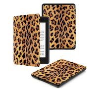 Étui pour 7" Kindle Oasis (10ème et 9ème Génération, 2019/2017), Slim Cuir Coque Cover Case de Protection avec Fonction Veille/Réveil Automatique,Imprimé Texture Léopard