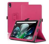 Étui pour Acer Iconia Tab M10, 10 inch, Acer Iconia Tab M10 Coque Tablette, Housse de Protection avec Support Pliable, Porte-Crayon et Dragonne, Protection Totale. (Rouge)