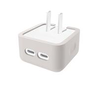 Étui pour Adaptateur Secteur A-pple 35 W Double USB-C, Coque de Protection en Silicone, Coque Antichoc et Anti-poussière pour Chargeur (Gris)