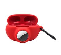 Étui pour Air Tag pour Beats Studio Buds, étui de Protection en Silicone avec Support Airtag, Coque de Protection pour Casque « Find Your Headphone », Rouge