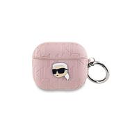 Etui pour AirPods 3 Monogramme avec Motif Karl Head Embossé Rose