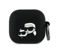 Étui pour AirPods 4 Karl Lagerfeld Karl&Choupette - Étui 3D noir