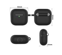 Étui pour AirPods avec porte-clés et accessoires Black AirPods 4 plats