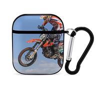 Étui pour Airpods Cool Moto Motocross Moto Airpod Hard Case Cover Étuis pour Écouteurs pour Apple Airpods1 Airpods2
