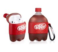 Étui pour AirPods en forme de canette de Coca-Cola, design 3D amusant et mignon avec motif résistant à l'abrasion, silicone TPU antichoc pour une