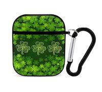 Étui pour Airpods Happy St Patrick's Day Trèfles Verts Shamrock Airpod Hard Case Cover Étuis pour Écouteurs pour Apple Airpods1 Airpods2