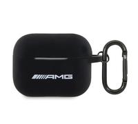 Étui pour AirPods Pro 2 AMG en silicone blanc avec logo noir