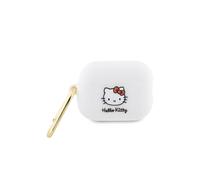 Étui pour AirPods Pro 2 Hello Kitty 3D en silicone blanc