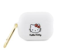 Étui pour AirPods Pro 2 Hello Kitty 3D en silicone blanc