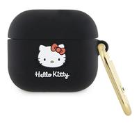 Étui pour AirPods Pro 2 Hello Kitty 3D en silicone noir