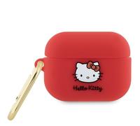 Étui pour AirPods Pro 2 Hello Kitty en silicone 3D fuchsia
