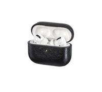 étui pour AirPods Pro, aspect similicuir, avec cordon sport, noir