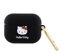 Étui pour AirPods Pro Hello Kitty en silicone 3D noir