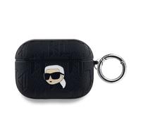 Karl Lagerfeld Étui pour AirPods Pro Monogramme – Motif Karl Head embossé – Noir