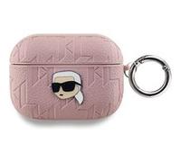 Étui pour AirPods Pro Monogramme avec Motif Karl Head Embossé Karl Lagerfeld Rose G